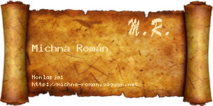 Michna Román névjegykártya
